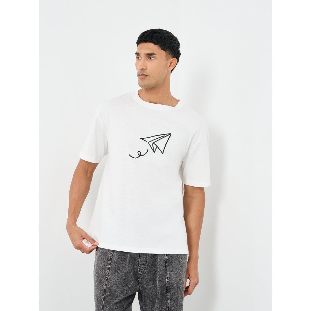 Styli Men Oversized Graphic Print T-Shirt-men-clothing-tshirtsandpolos-tshirts-image-1