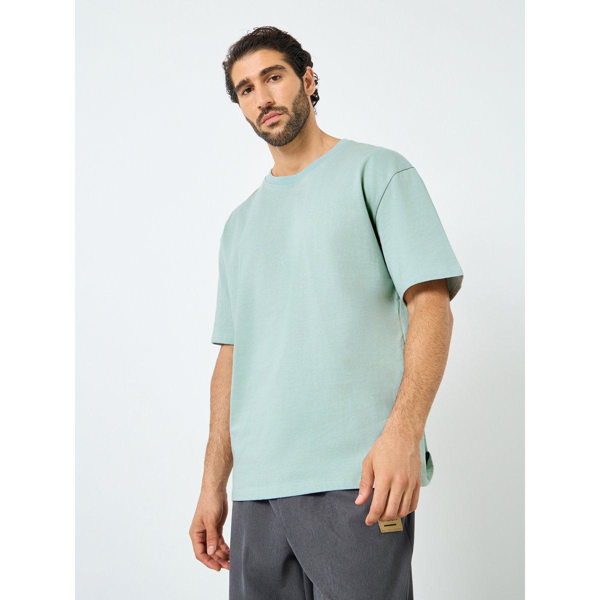 Styli Men Oversized Minimal Typographic Back Graphic T-Shirt-men-clothing-tshirtsandpolos-tshirts-image-3