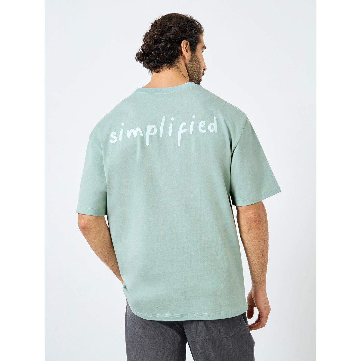 Styli Men Oversized Minimal Typographic Back Graphic T-Shirt-men-clothing-tshirtsandpolos-tshirts-image-4
