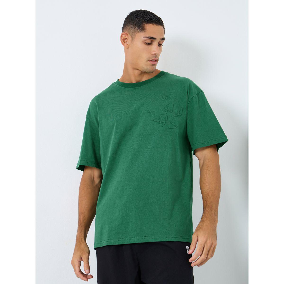 Styli Men Oversized Emboss Print T-Shirt-men-clothing-tshirtsandpolos-tshirts-image-1