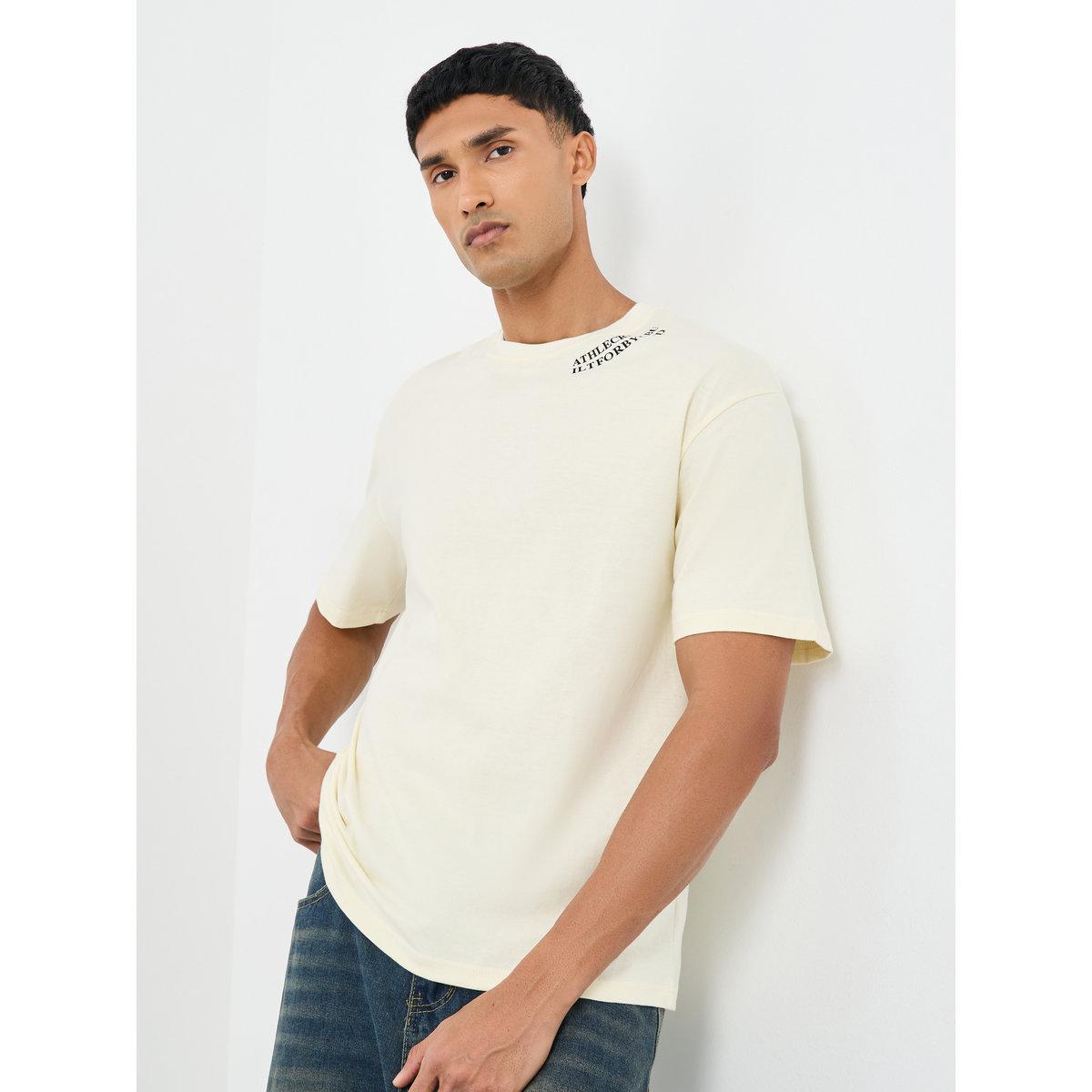 Styli Men Oversized Minimal Print T-Shirt-men-clothing-tshirtsandpolos-tshirts-image-1