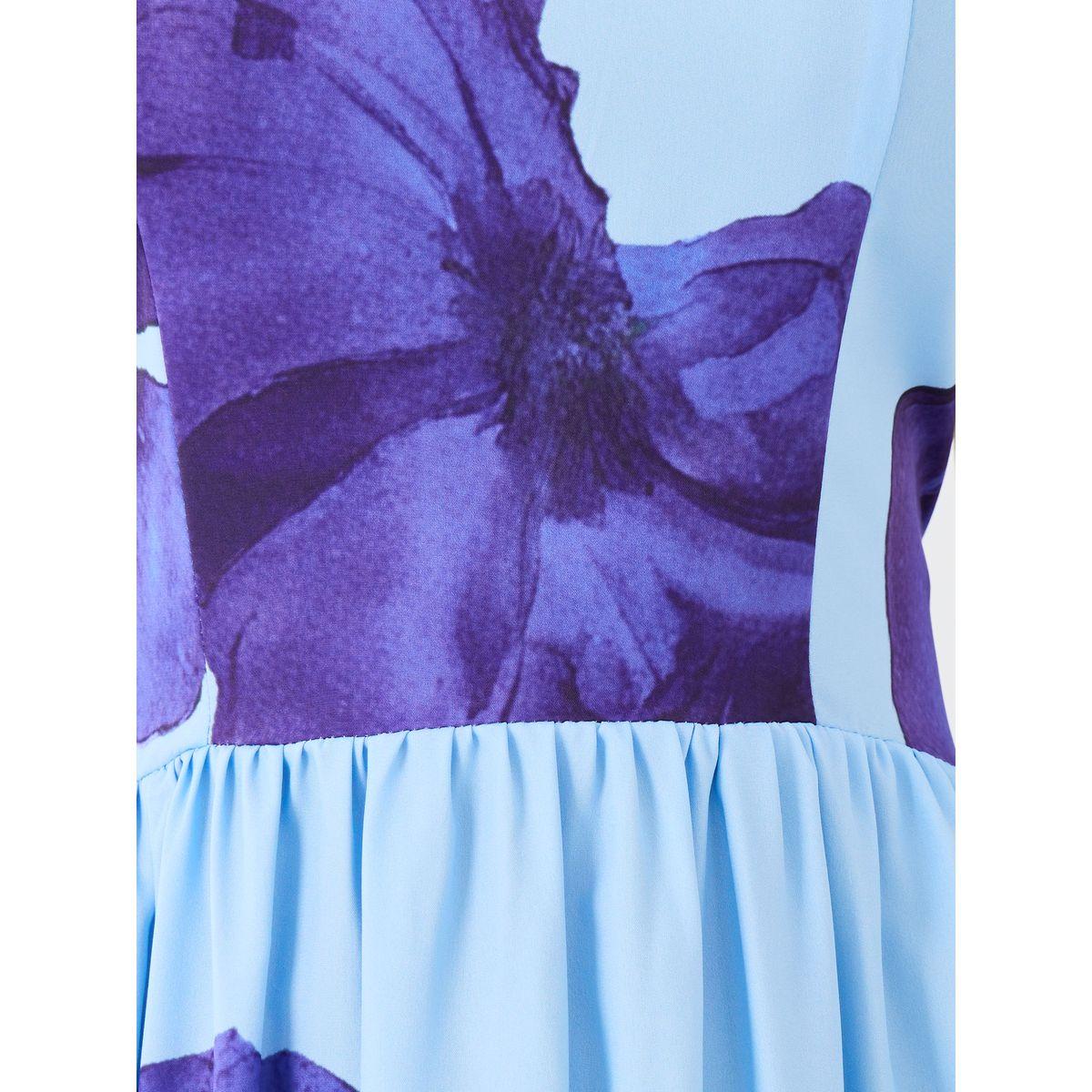 فستان ميدي بلا أكمام بياقة دائرية وطبعة زهور-women-clothing-dresses-image-3