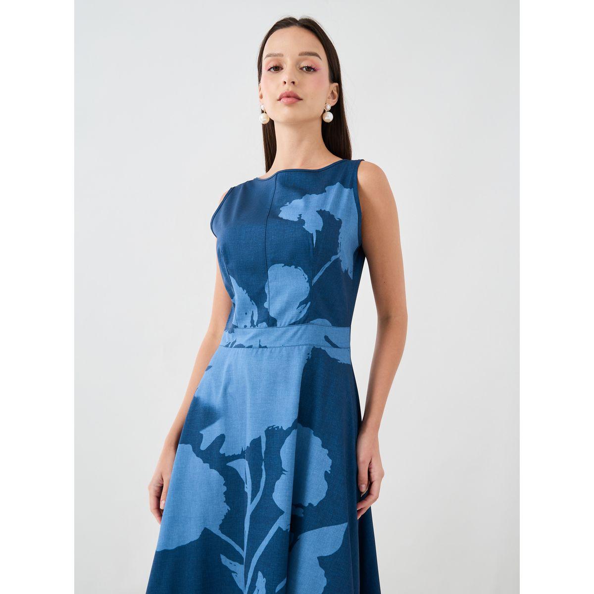 Styli Floral Print Sleeveless Knee Length Dress-women-clothing-dresses-image-2