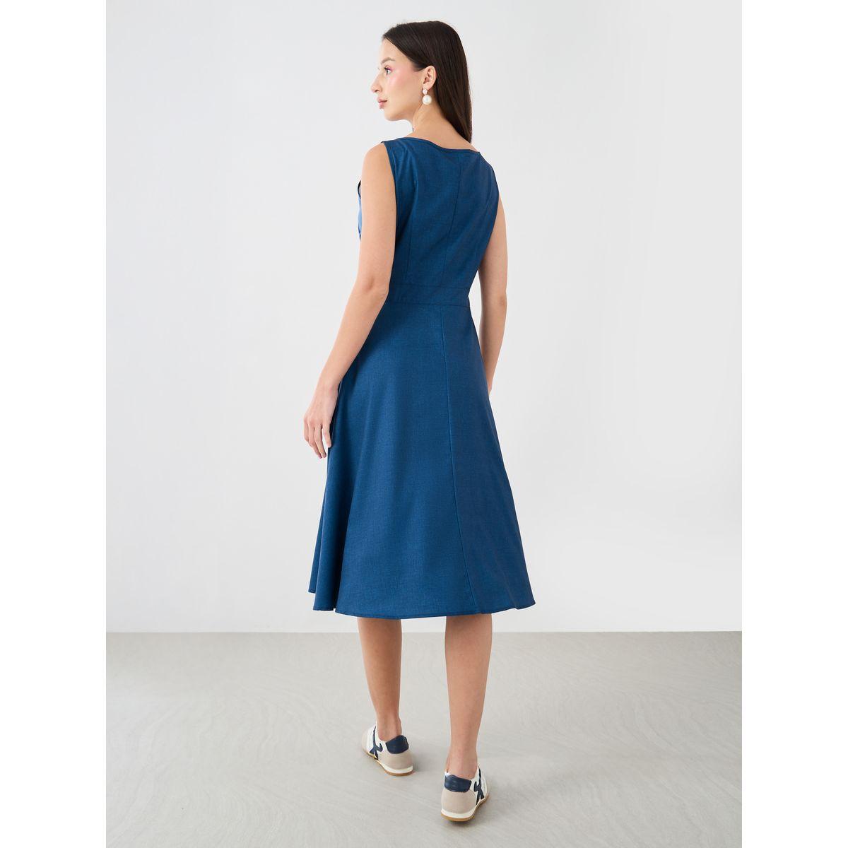 Styli Floral Print Sleeveless Knee Length Dress-women-clothing-dresses-image-4