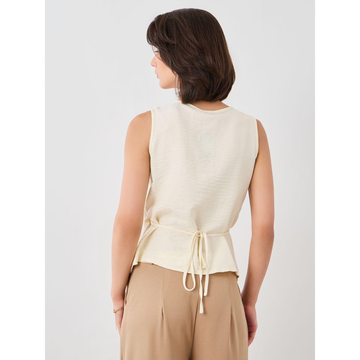 Styli Solid Sleeveless Buttoned Wrap Top-women-clothing-shirtsandblouses-blouses-image-4