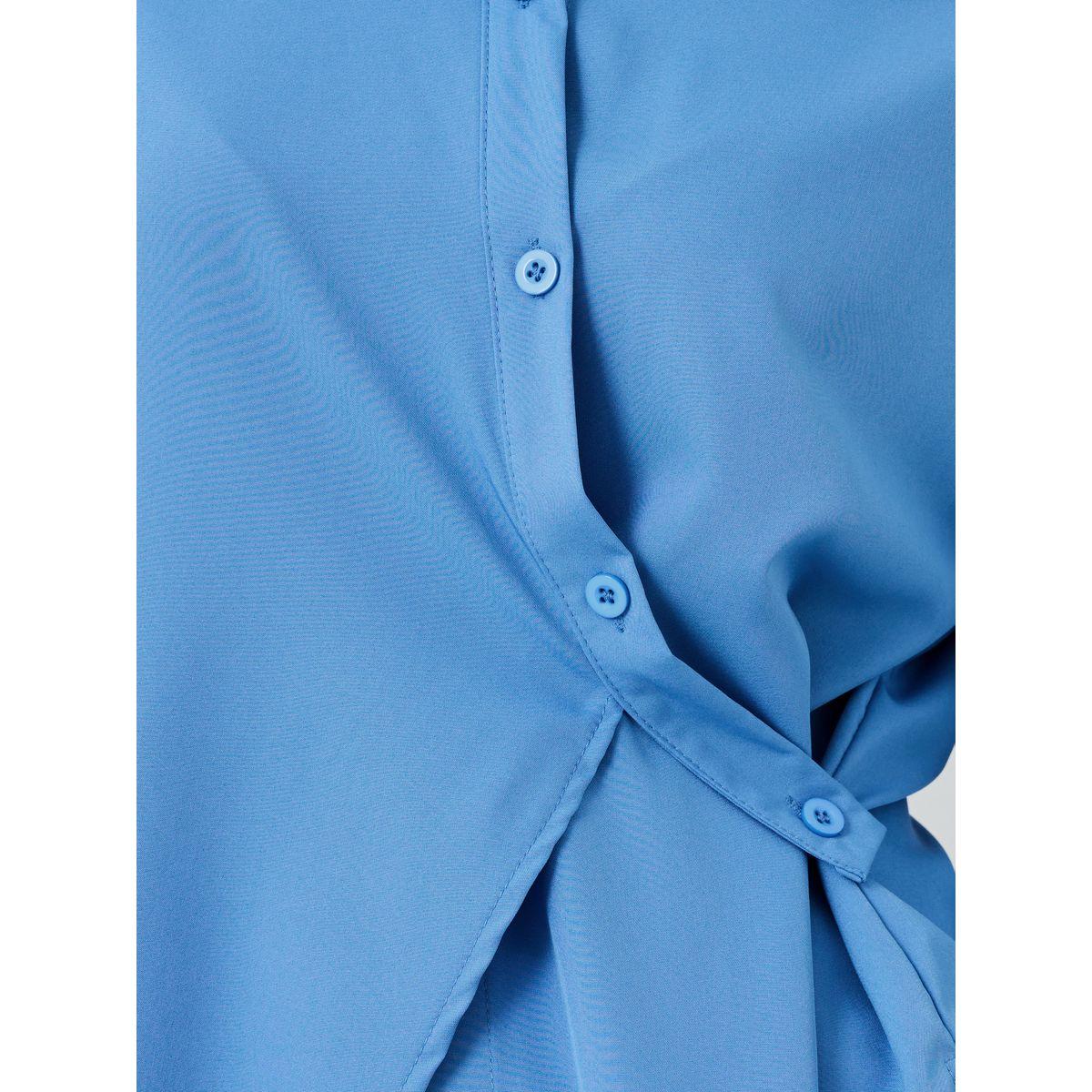 Styli Solid Buttoned Wrap Top with Tie-Up Detail-women-clothing-shirtsandblouses-blouses-image-3