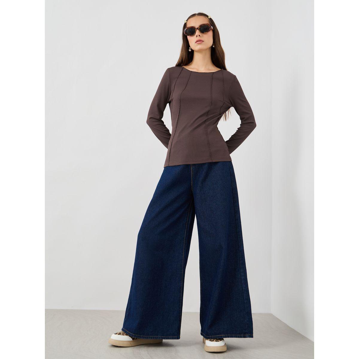 Styli Textured Knit Round Neck Top-women-clothing-shirtsandblouses-blouses-image-2