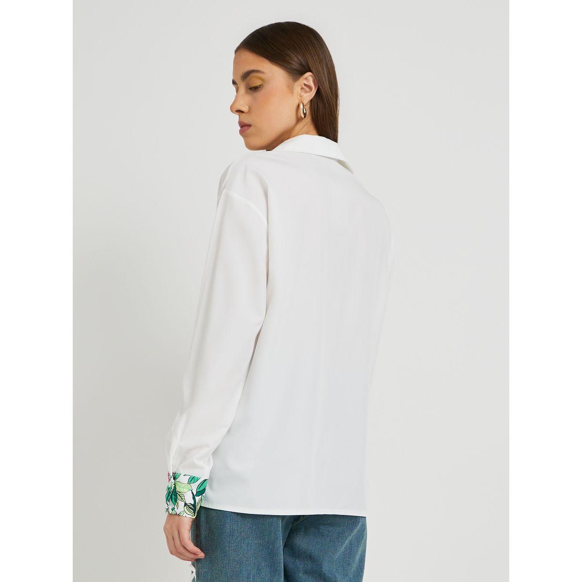 بلوزة فضفاضة بقصة عادية وياقة سبريد-women-clothing-shirtsandblouses-shirts-image-4