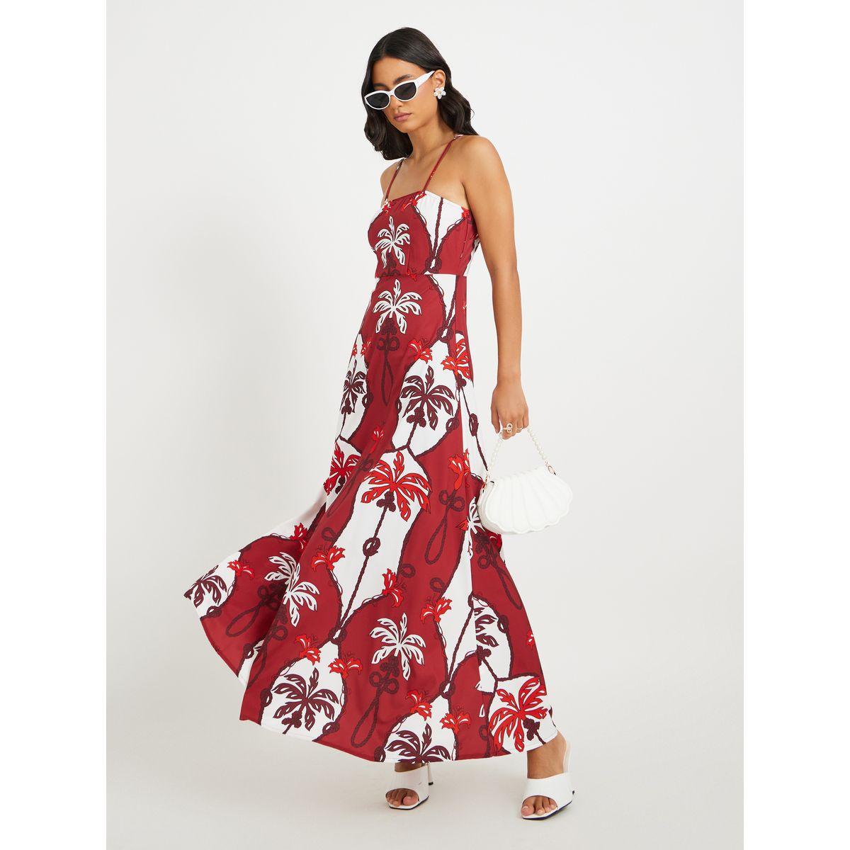فستان طويل بطبعة شجرة جوز الهند مع أربطة-women-clothing-dresses-image-1