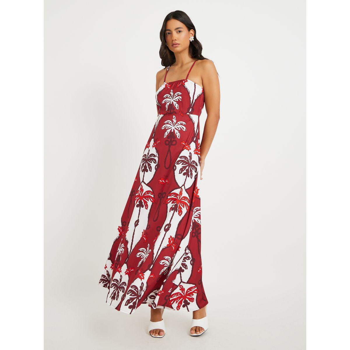 Styli Coconut Tree Print Strappy A-Line Maxi Dress-women-clothing-dresses-image-2
