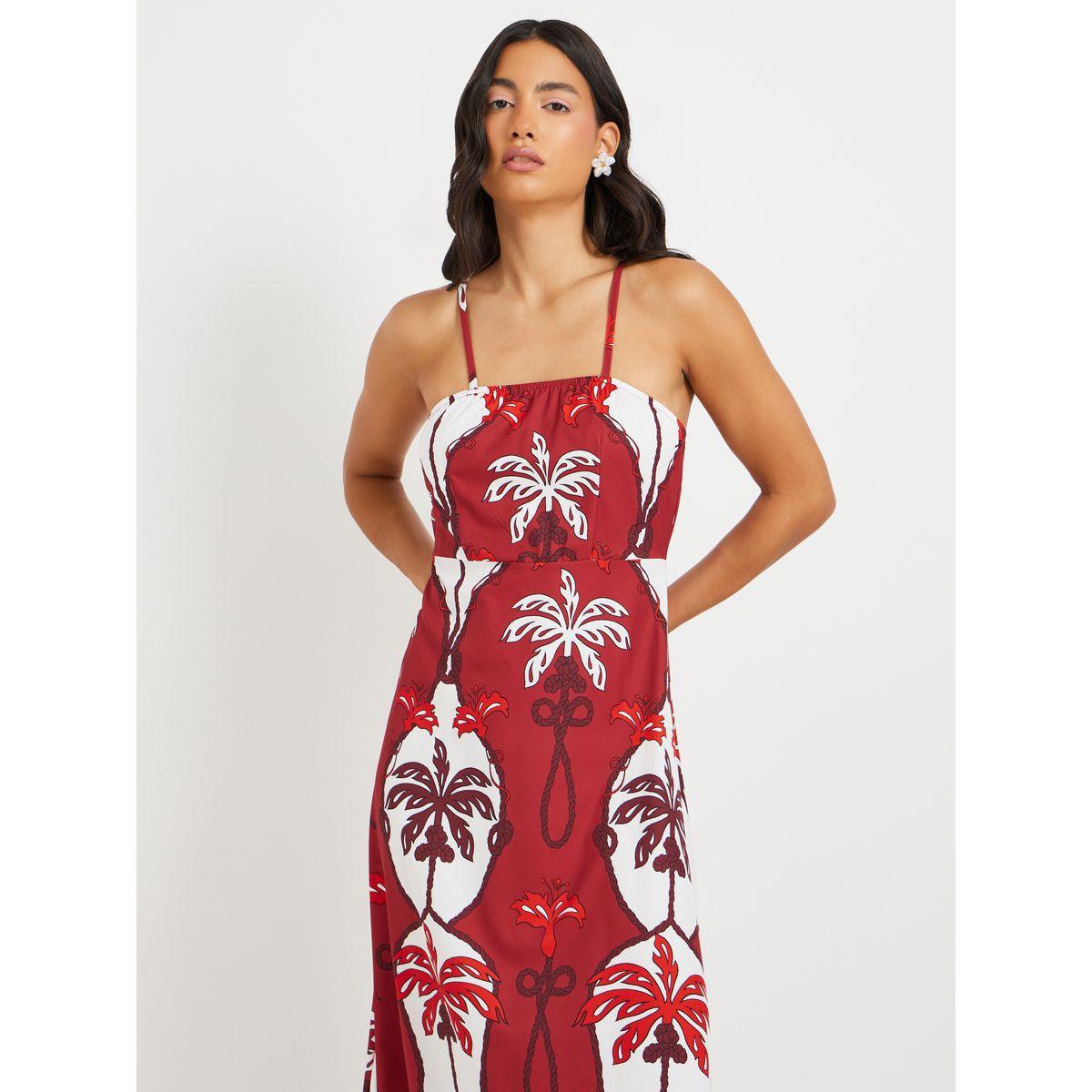 Styli Coconut Tree Print Strappy A-Line Maxi Dress-women-clothing-dresses-image-3