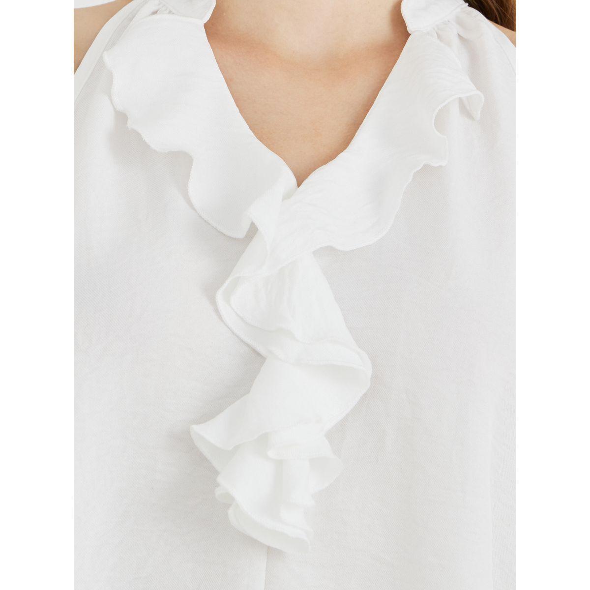 بلوزة سادة بلا أكمام وتفاصيل كشكش-women-clothing-shirtsandblouses-blouses-image-2