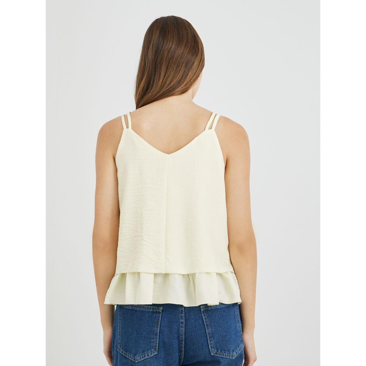 Styli Solid Double Strap V-Neck Blouse-women-clothing-shirtsandblouses-blouses-image-4