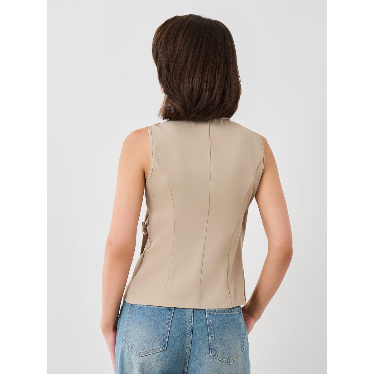 فيست سادة بلا أكمام ونمط لف مع أربطة-women-clothing-shirtsandblouses-blouses-image-5
