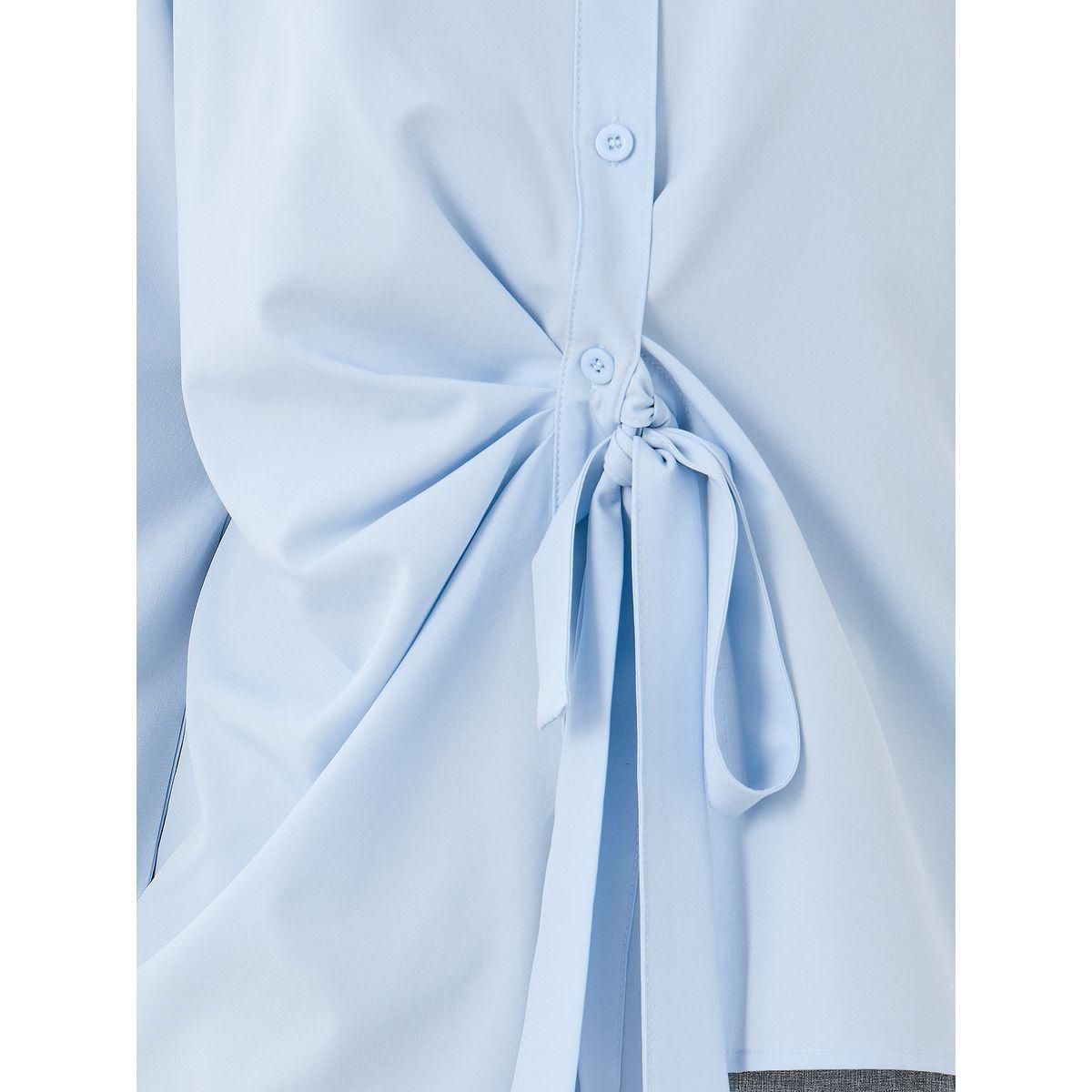 Styli Solid Buttoned Top with Tie-Up Detail-women-clothing-shirtsandblouses-blouses-image-3