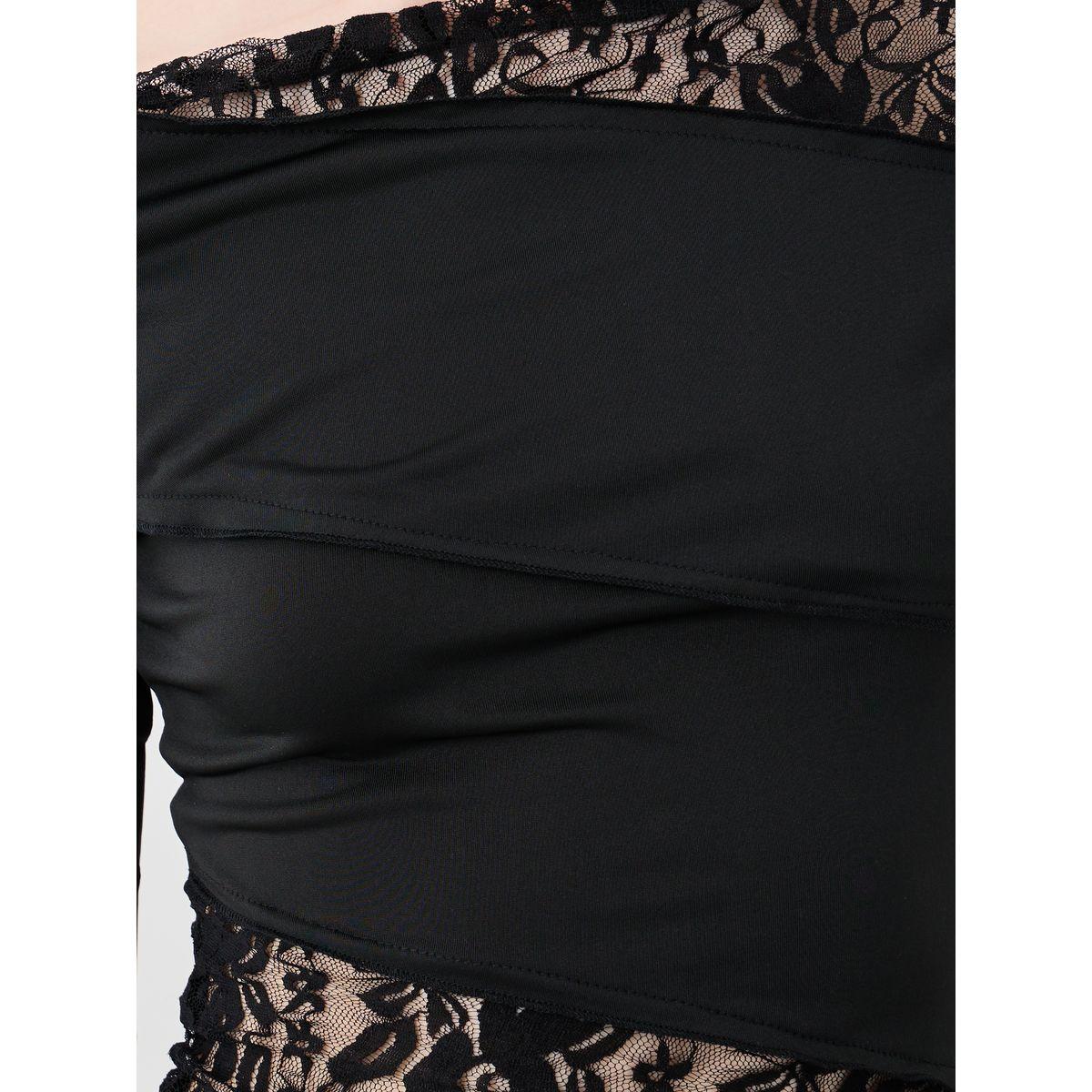 Styli Solid Lace Detail Asymmetric Hem Top-women-clothing-shirtsandblouses-blouses-image-3