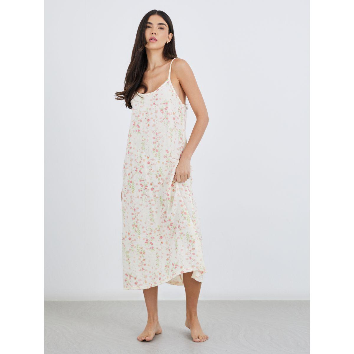 قميص نوم بطبعة زهور-women-clothing-nightwear-nighties-image-1
