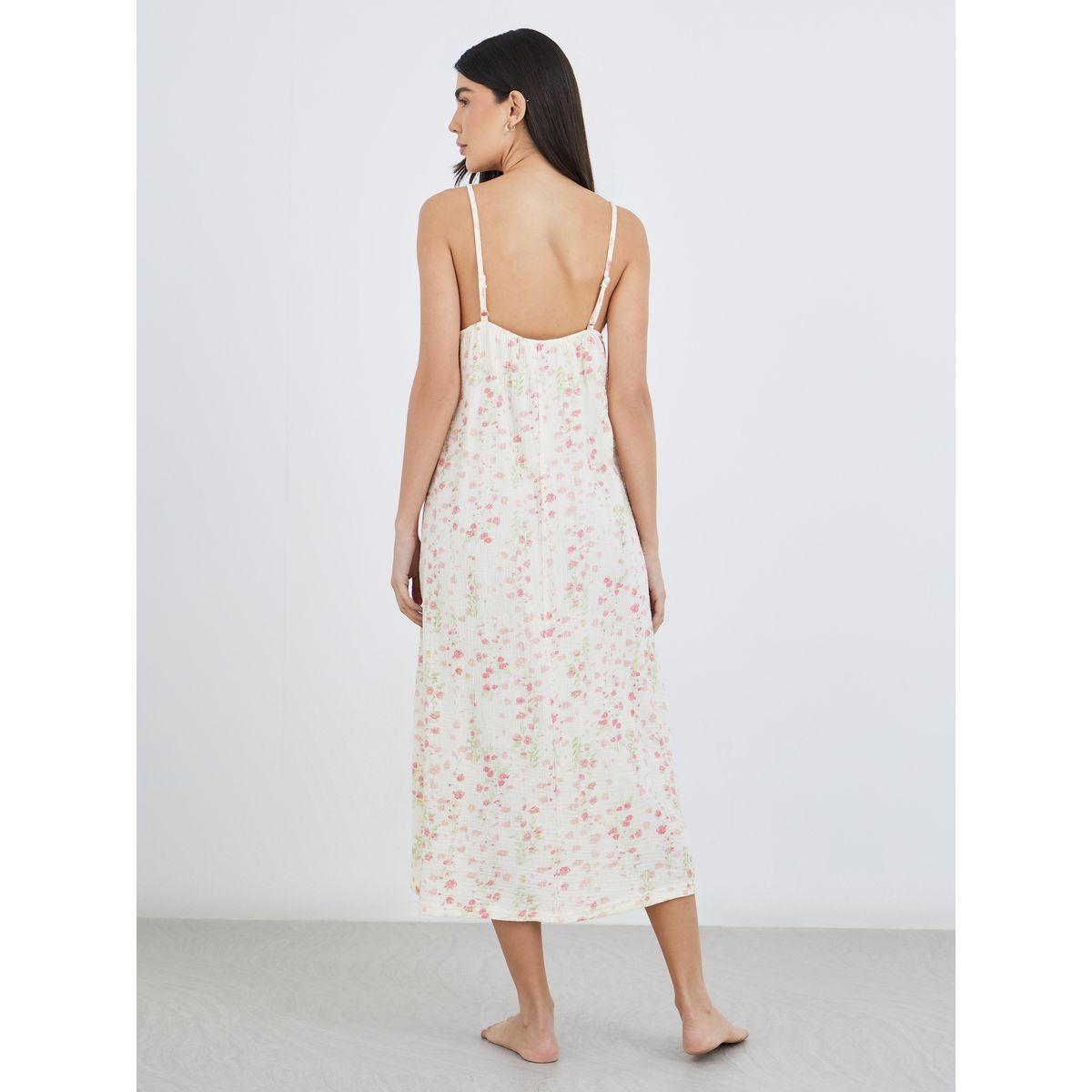 قميص نوم بطبعة زهور-women-clothing-nightwear-nighties-image-4
