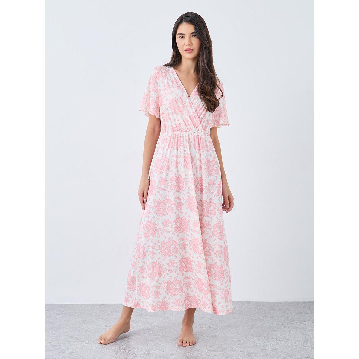 قميص نوم بنمط لف مع طبعة بيزلي-women-clothing-nightwear-nighties-image-1