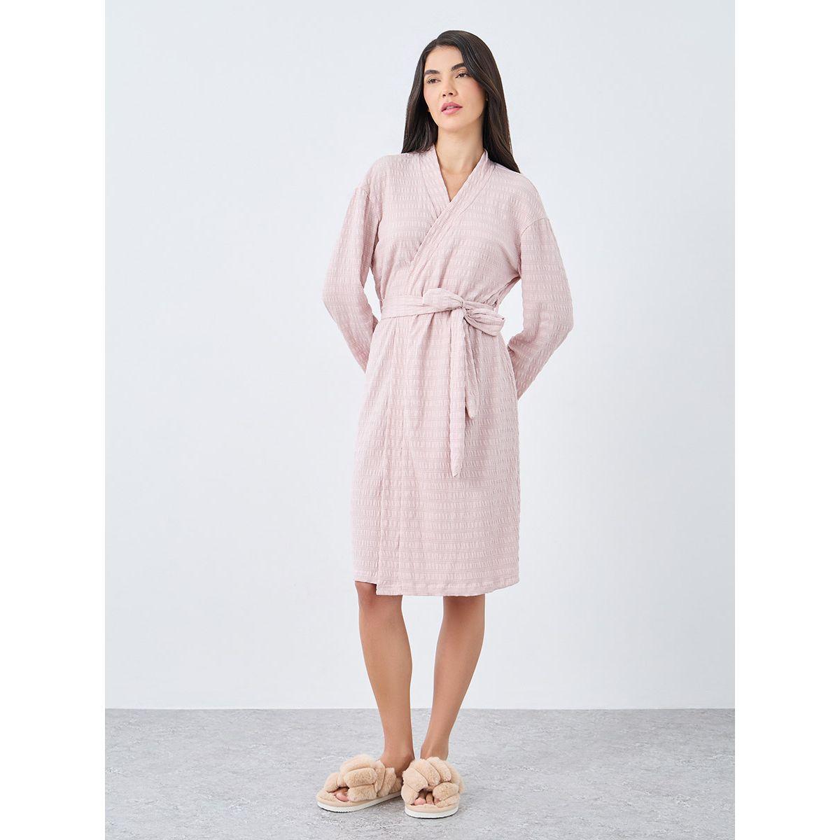 Styli Textured Jersey Broad Edge Robe-women-clothing-nightwear-nighties-image-1