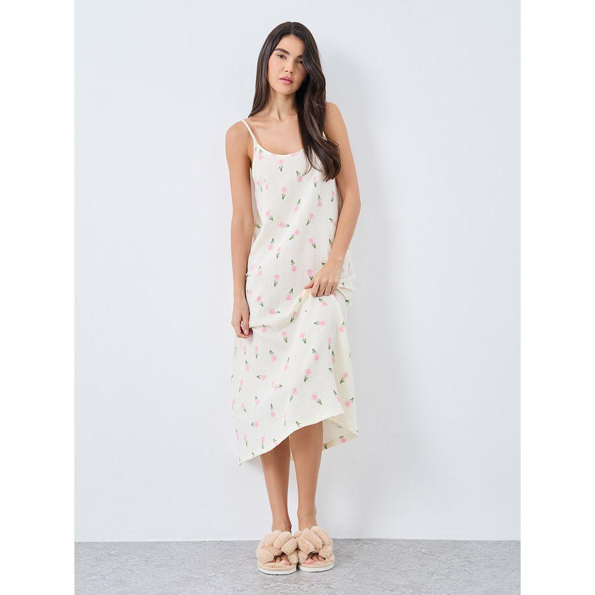 قميص نوم بطبعة تيوليب-women-clothing-nightwear-nighties-image-1