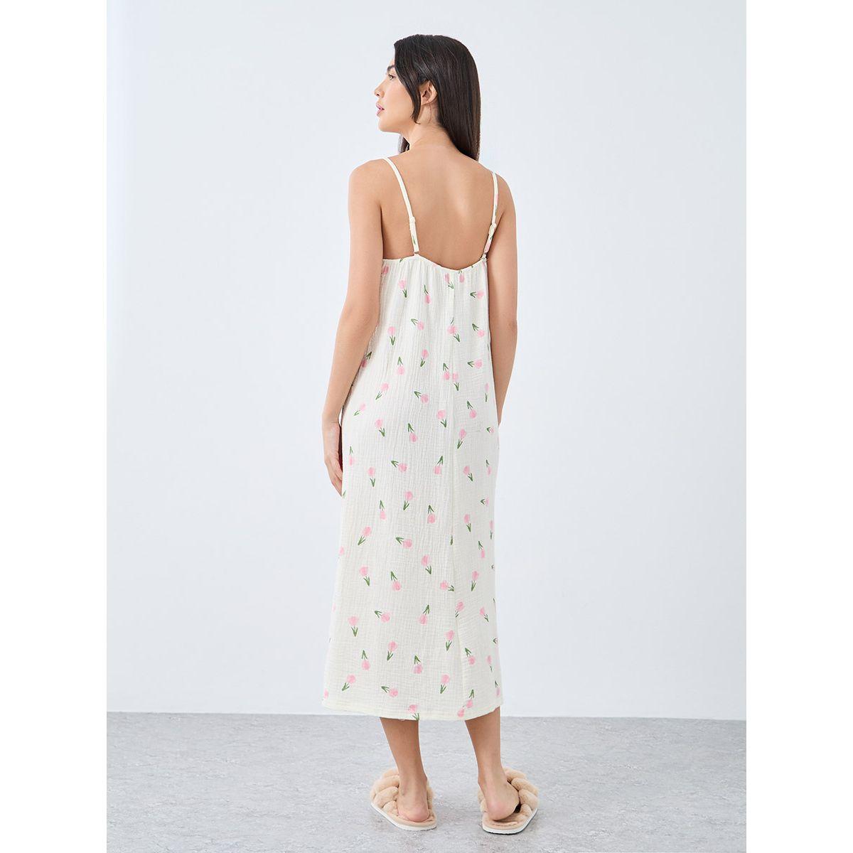 قميص نوم بطبعة تيوليب-women-clothing-nightwear-nighties-image-4
