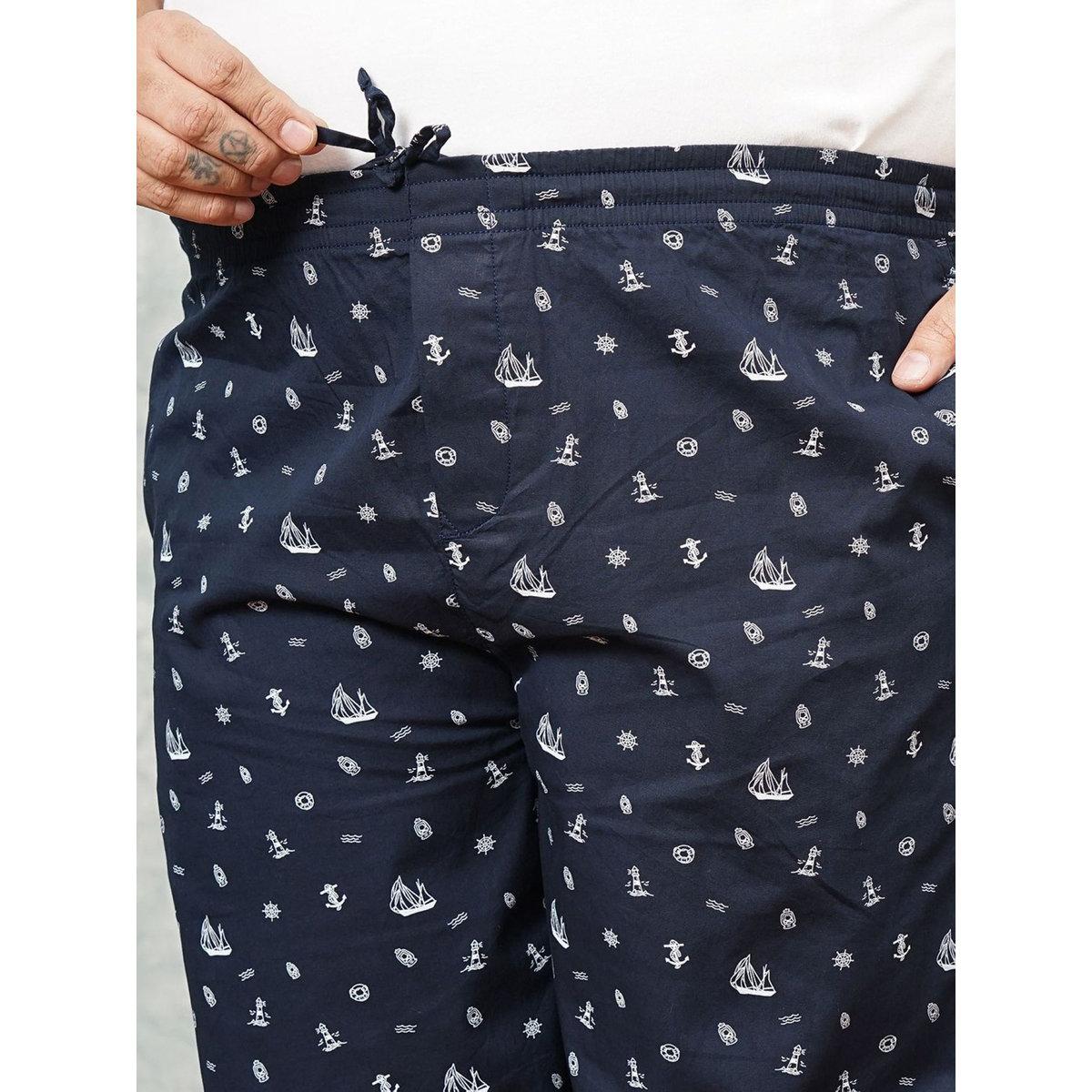 Hardsoda Plus Men Regular Fit Nautical Print Lounge Pants-men-clothing-nightwear-pyjamaandshorts-image-6