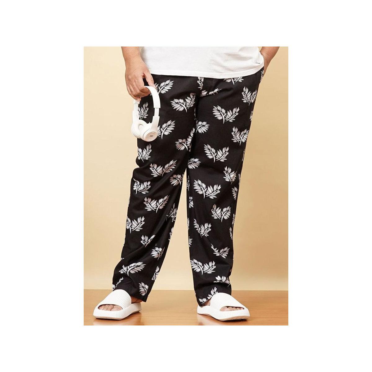 Hardsoda Plus Men Regular Fit Floral Print Lounge Pants-men-clothing-nightwear-pyjamaandshorts-image-1