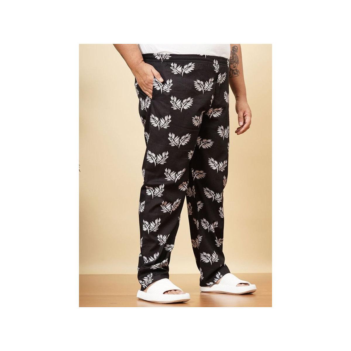 Hardsoda Plus Men Regular Fit Floral Print Lounge Pants-men-clothing-nightwear-pyjamaandshorts-image-2