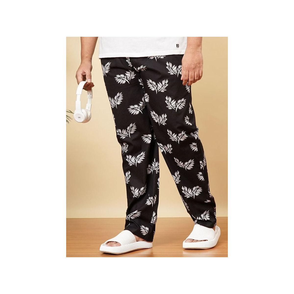 Hardsoda Plus Men Regular Fit Floral Print Lounge Pants-men-clothing-nightwear-pyjamaandshorts-image-3
