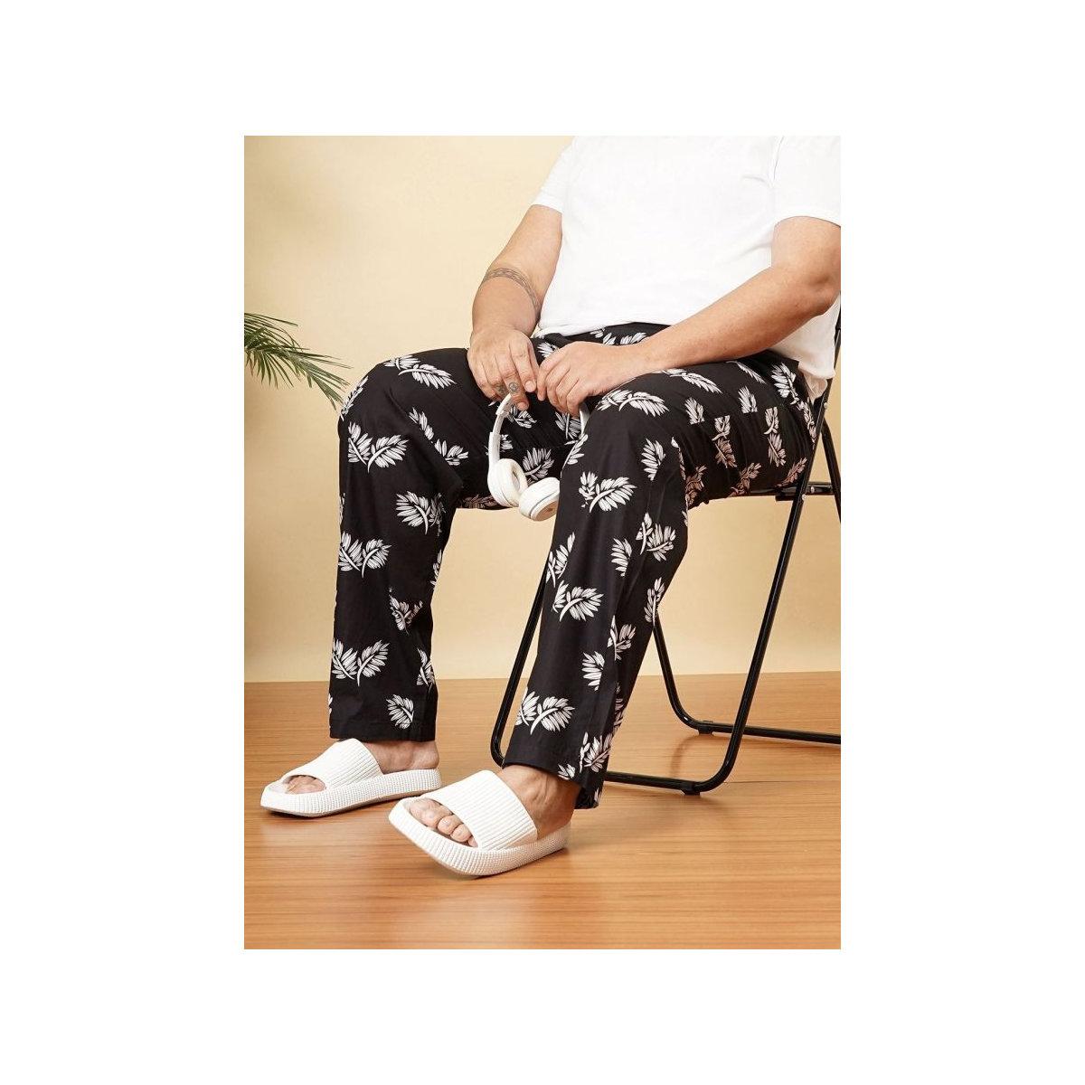 Hardsoda Plus Men Regular Fit Floral Print Lounge Pants-men-clothing-nightwear-pyjamaandshorts-image-6
