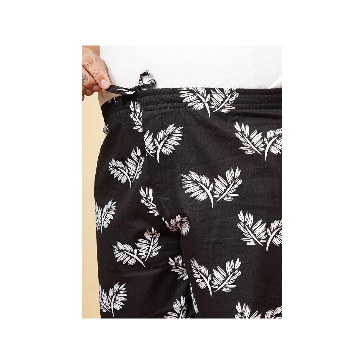 Hardsoda Plus Men Regular Fit Floral Print Lounge Pants-men-clothing-nightwear-pyjamaandshorts-image-7