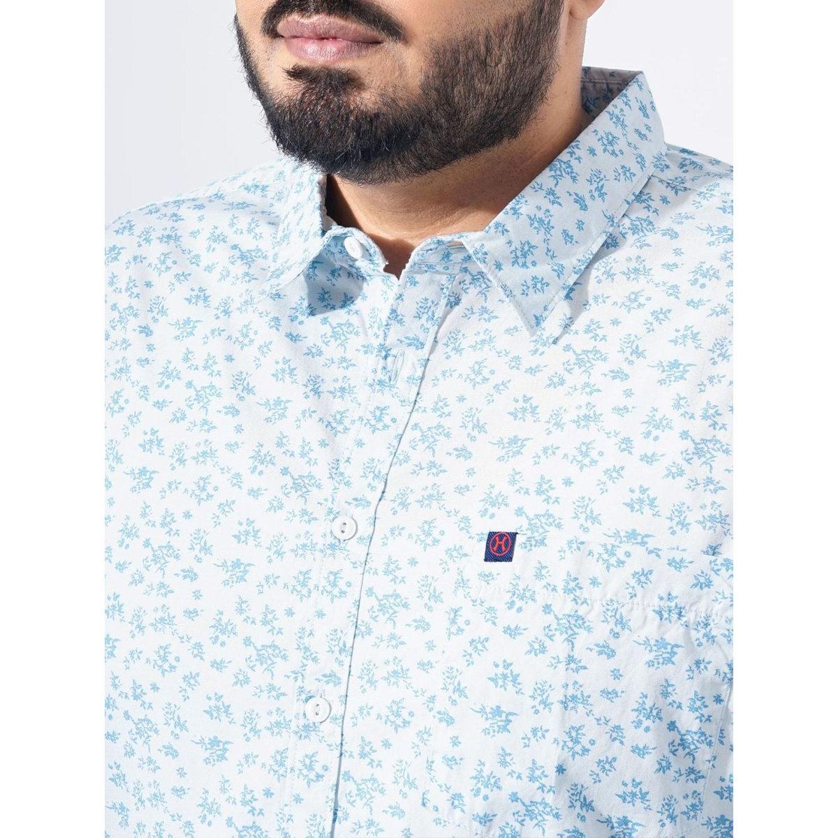 Hardsoda Plus Men Blue Regular Fit Printed Casual Shirt-men-clothing-tshirtsandpolos-tshirts-image-2