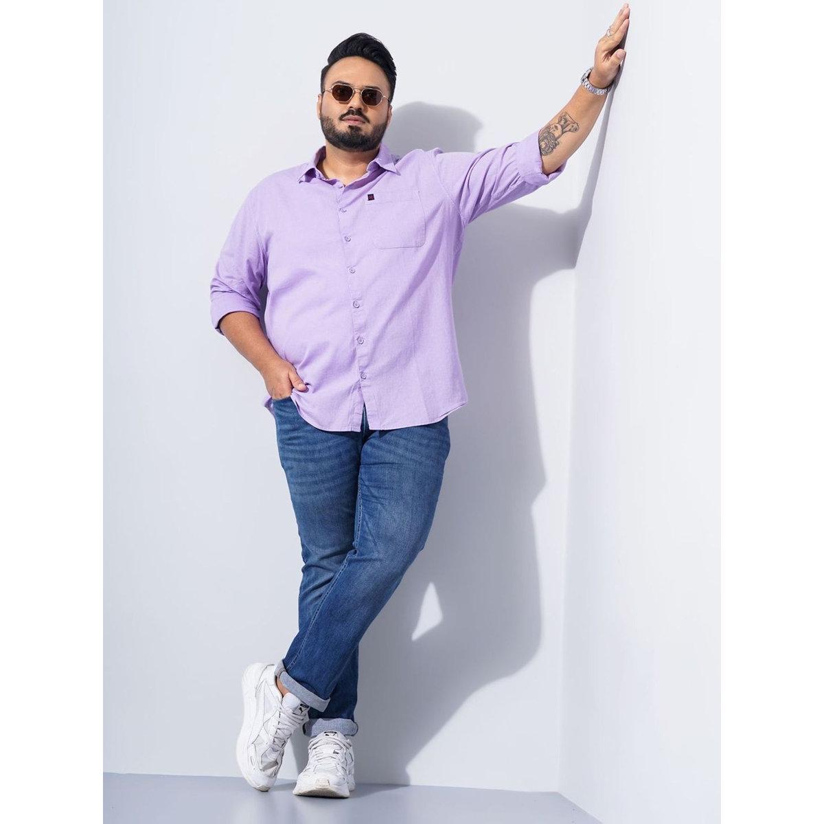 Hardsoda Plus Men Purple Regular Fit Casual Shirt-men-clothing-tshirtsandpolos-tshirts-image-6