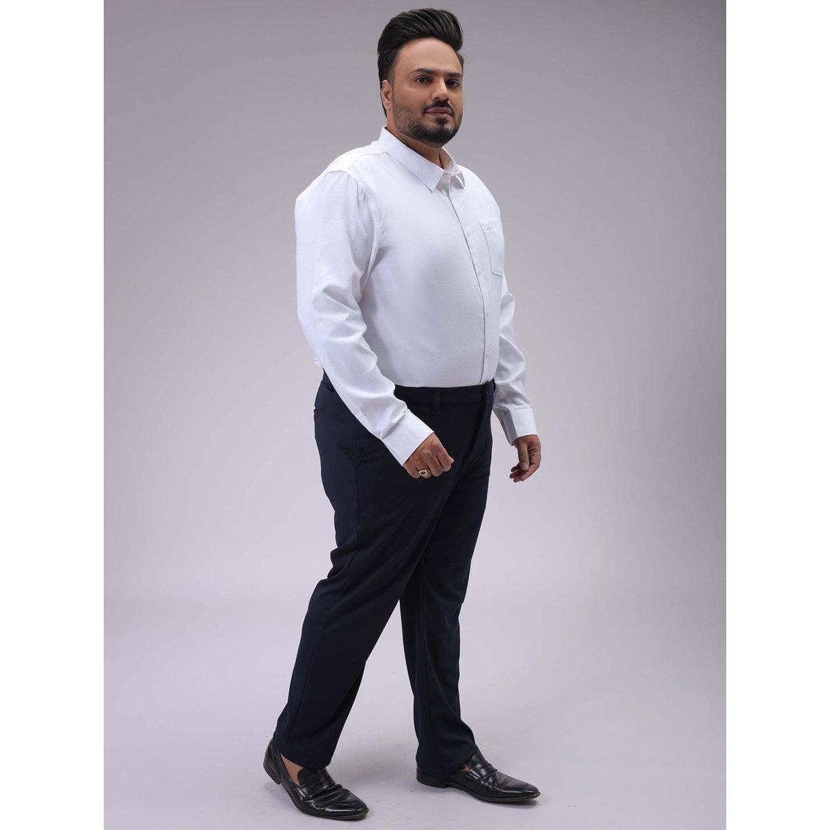 Hardsoda Plus Men White Regular Fit Solid Formal Shirt-men-clothing-tshirtsandpolos-tshirts-image-5