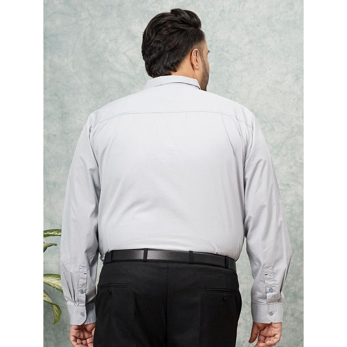 Hardsoda Plus Men Grey Regular Fit Casual Shirt-men-clothing-tshirtsandpolos-tshirts-image-4