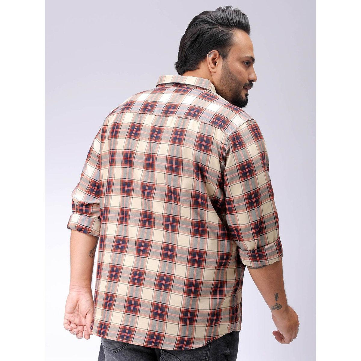 Hardsoda Plus Men Regular Fit Tartan Check Casual Shirt-men-clothing-tshirtsandpolos-tshirts-image-4