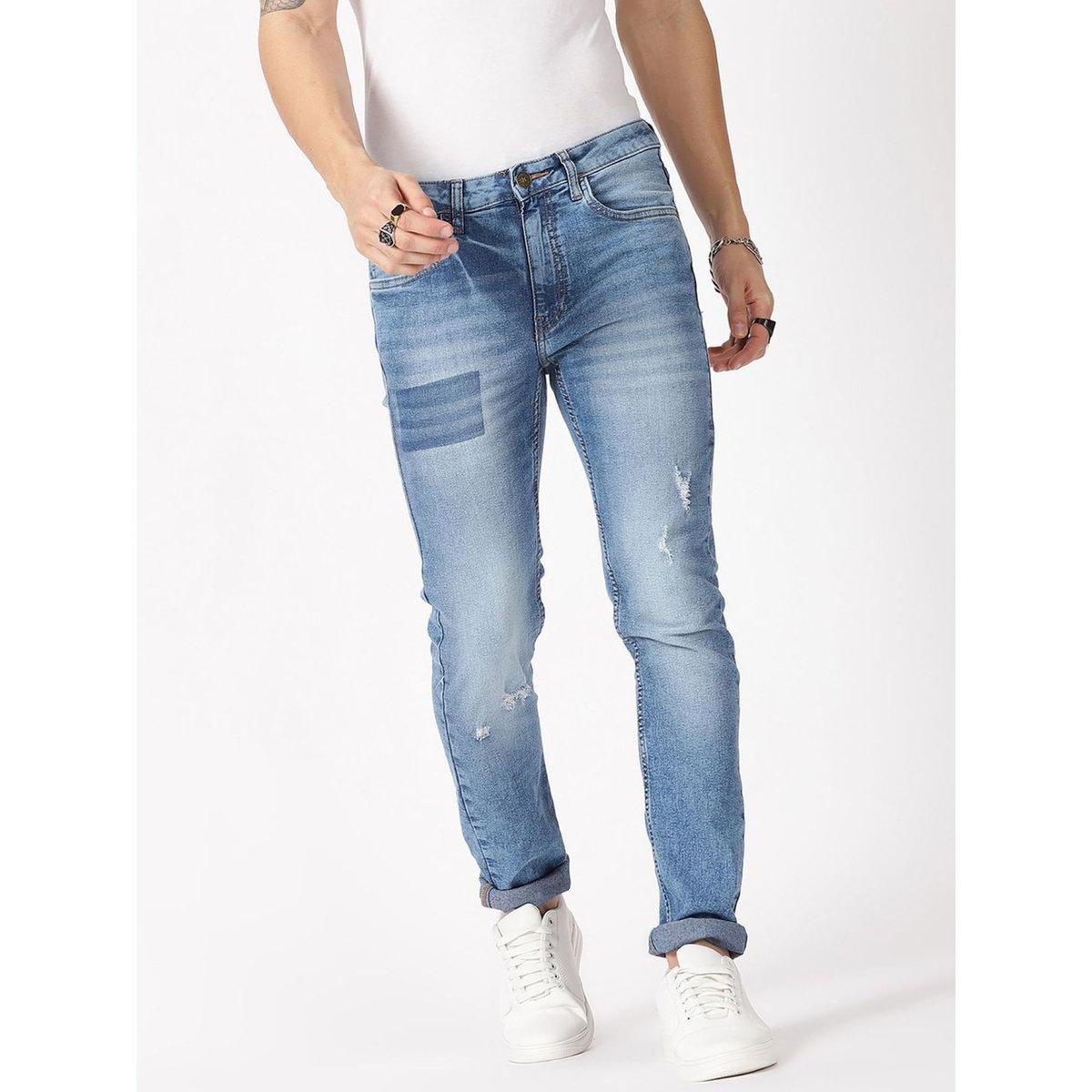 Hardsoda Men Slim Fit Distresses Jeans-men-clothing-bottoms-jeans-image-1