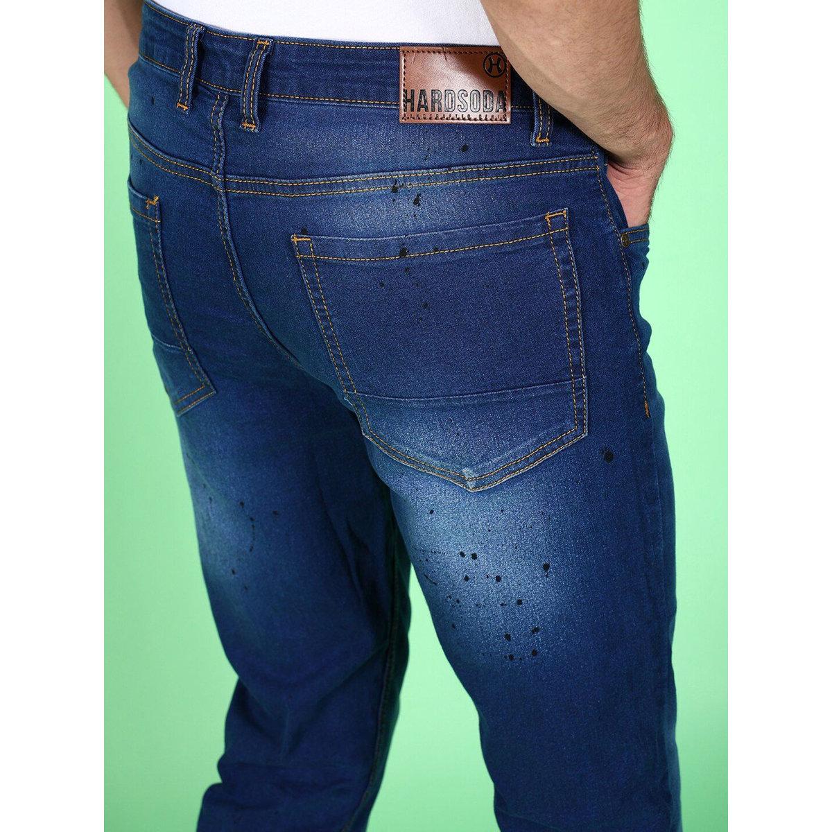 Hardsoda Men Blue Slim Fit Faded Jeans-men-clothing-bottoms-jeans-image-4