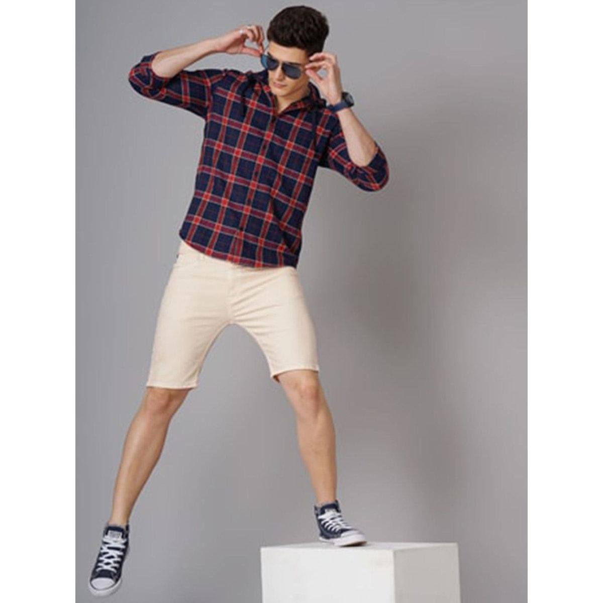 Hardsoda Men Slim Fit Solid Shorts-men-clothing-bottoms-shorts-image-4
