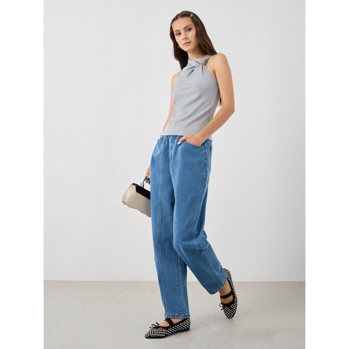 Styli Mid Rise Tapered Jeans with Pockets-women-clothing-bottoms-jeans-image-1