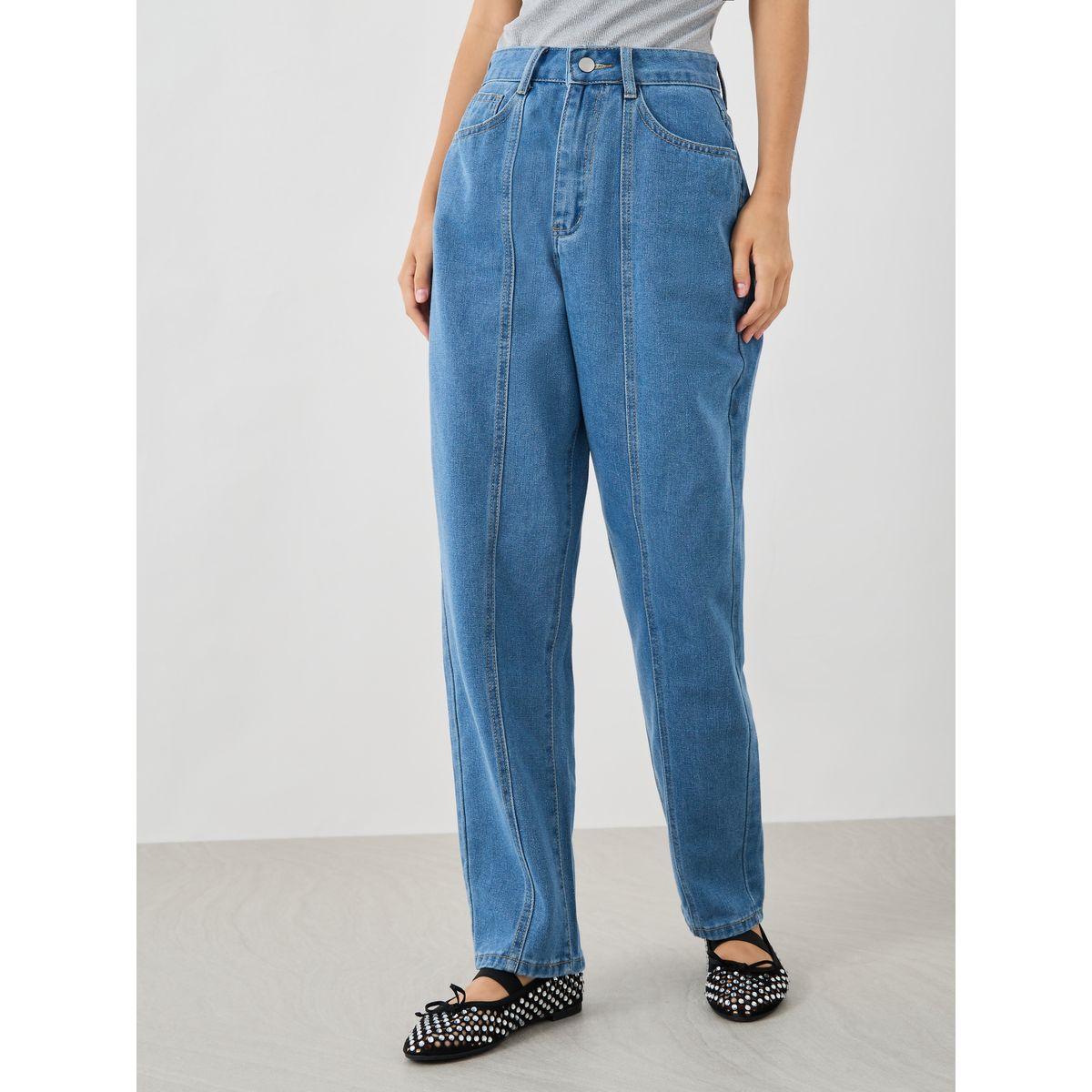 Styli Mid Rise Tapered Jeans with Pockets-women-clothing-bottoms-jeans-image-2