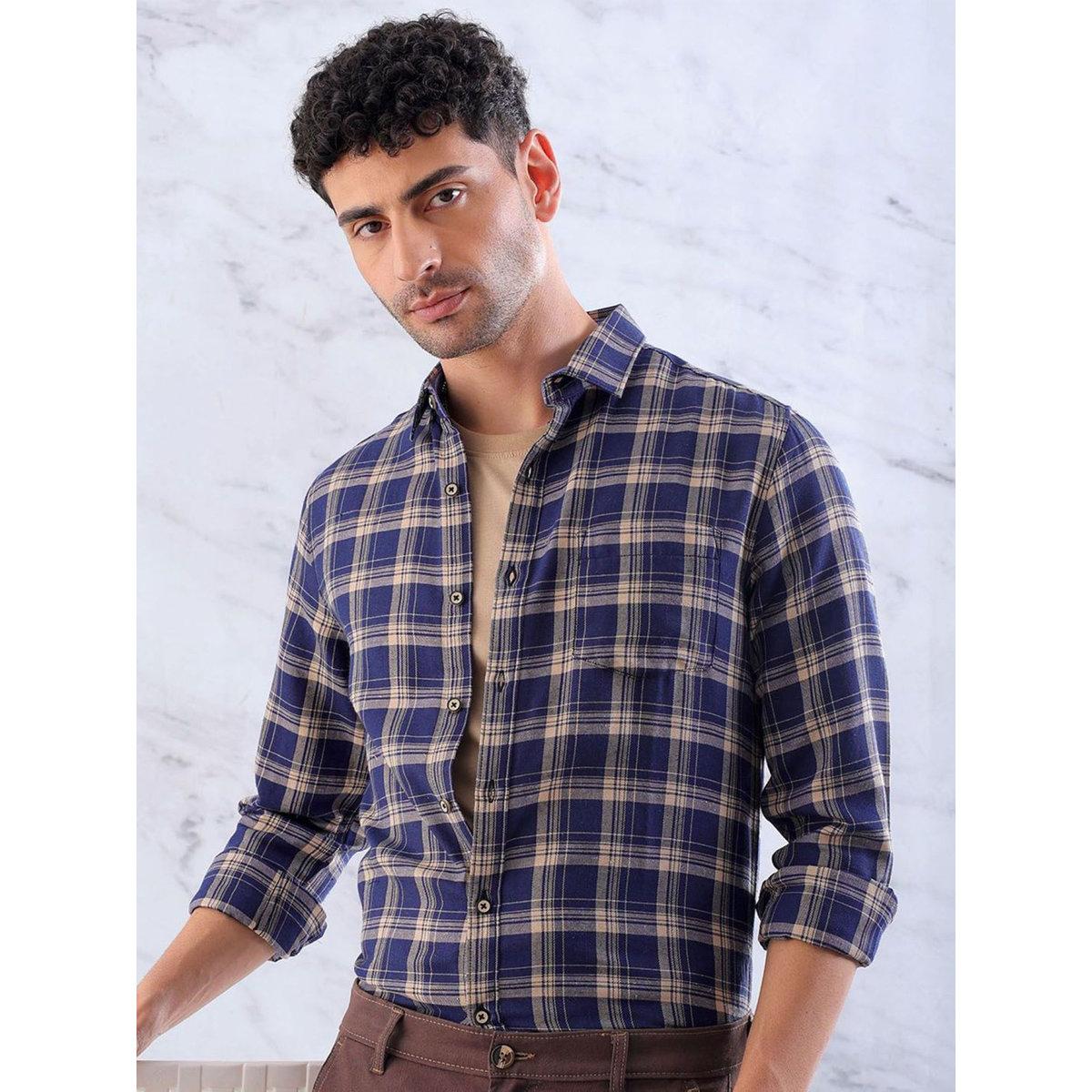 Hardsoda Men Slim Fit Checkered Casual Shirt-men-clothing-shirts-image-1