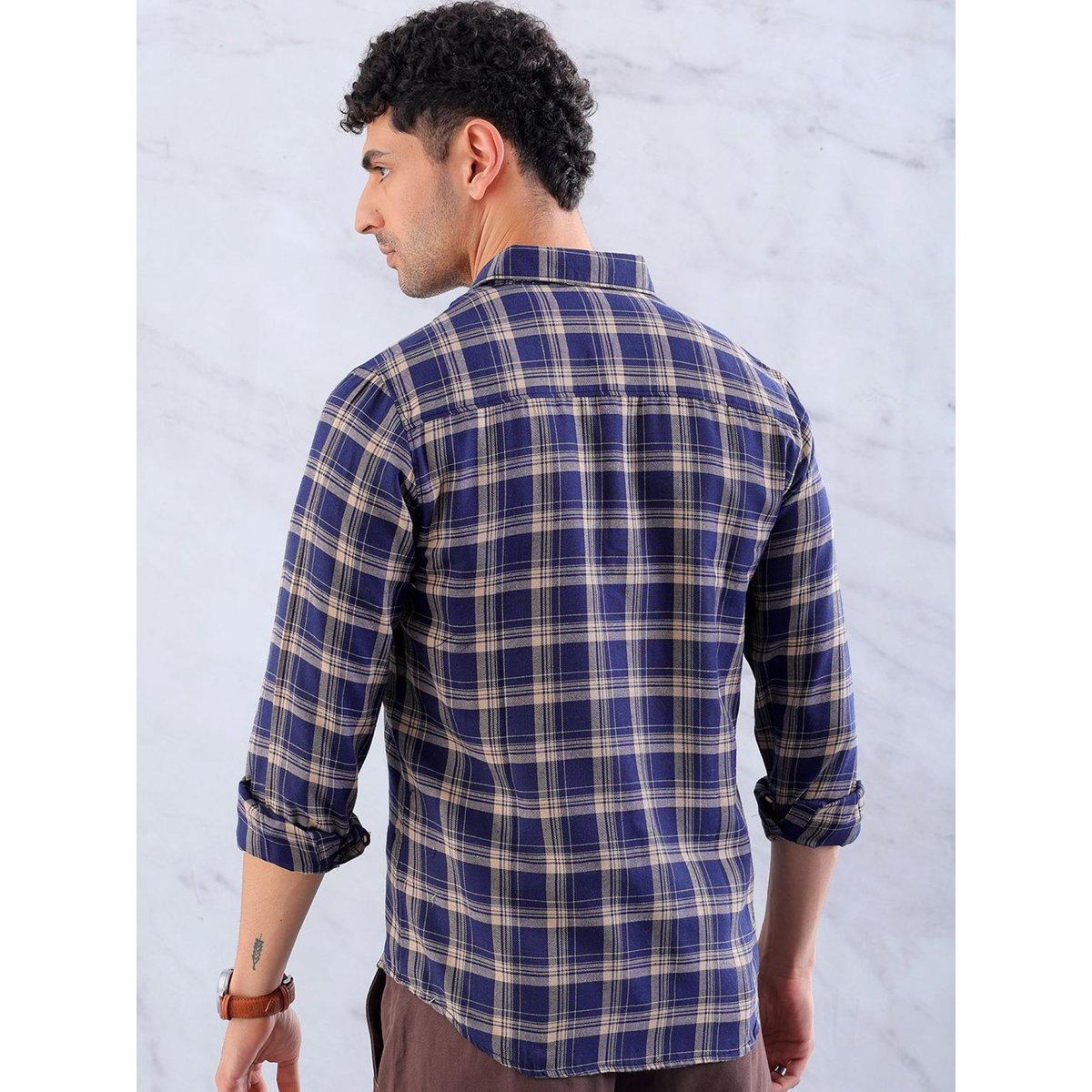 Hardsoda Men Slim Fit Checkered Casual Shirt-men-clothing-shirts-image-4