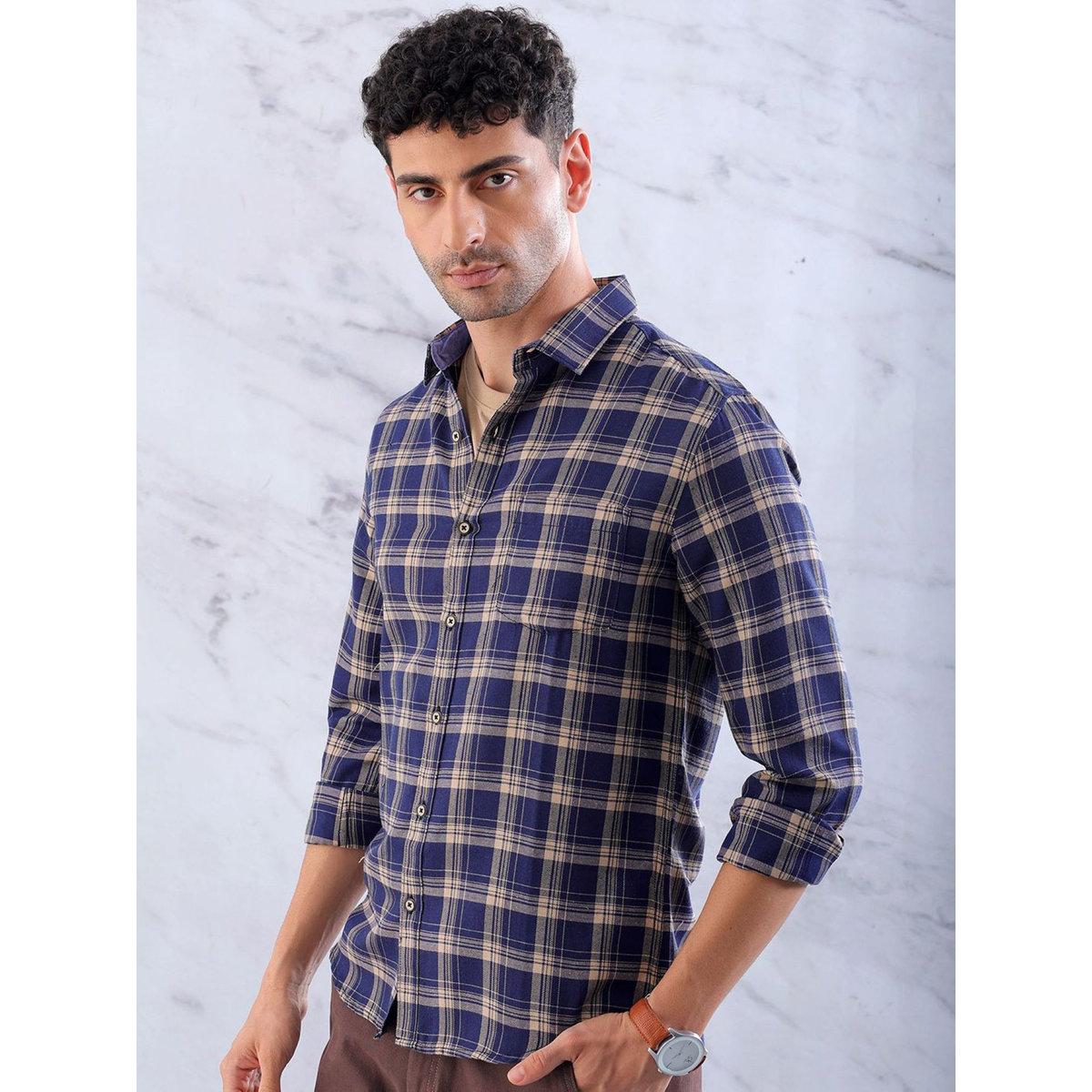 قميص بطبعة مربعات وقصة سليم فيت-men-clothing-shirts-image-5