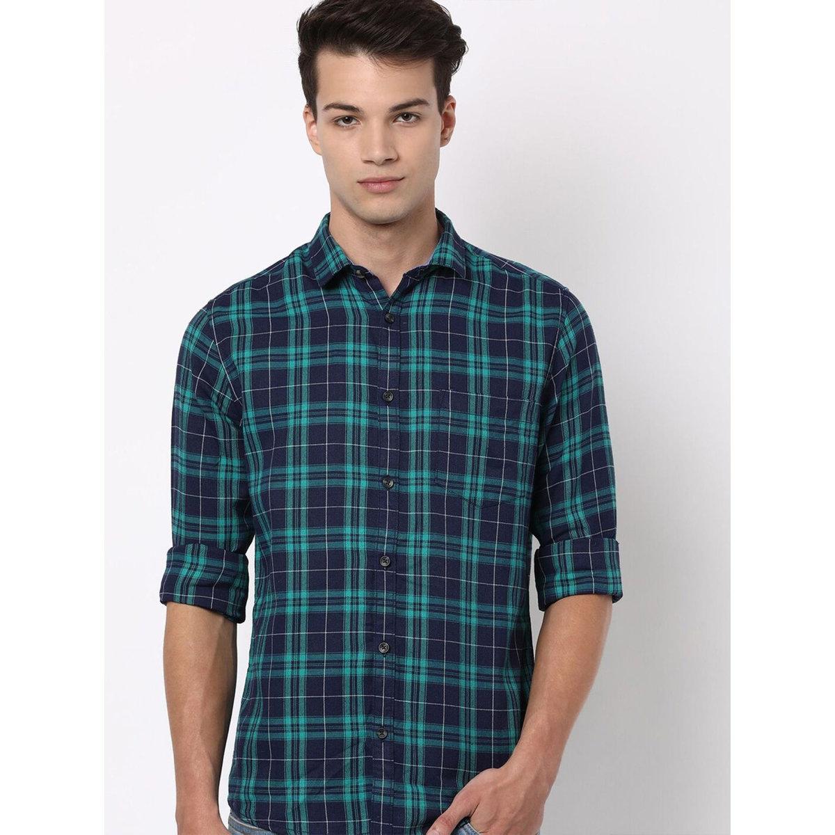 Hardsoda Men Slim Fit Checkered Casual Shirt-men-clothing-shirts-image-1