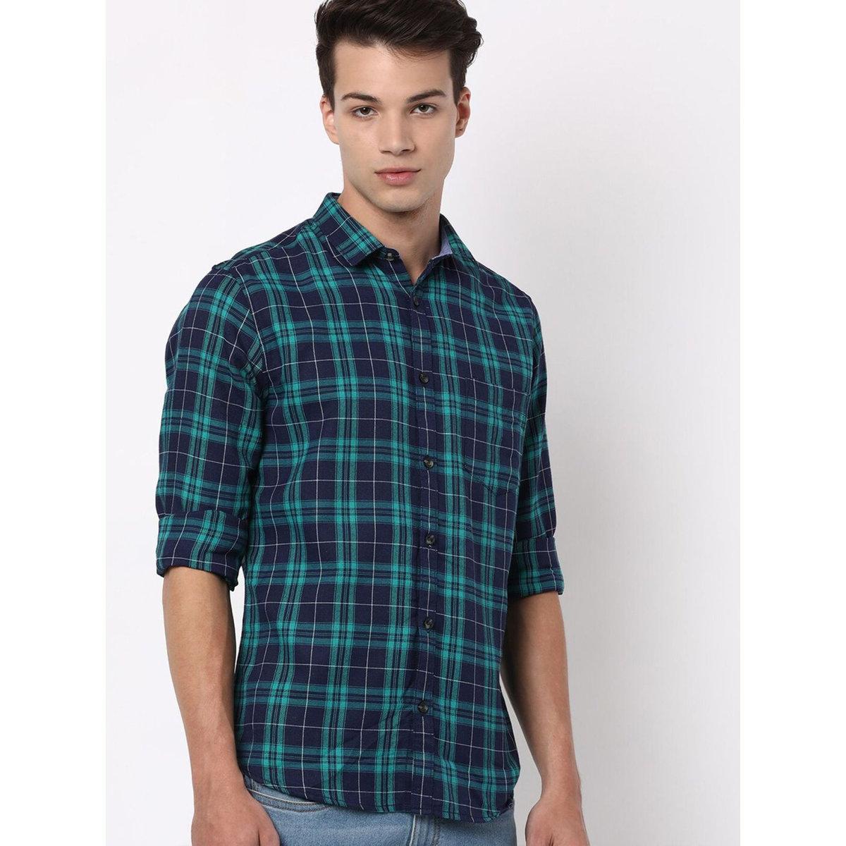 Hardsoda Men Slim Fit Checkered Casual Shirt-men-clothing-shirts-image-3