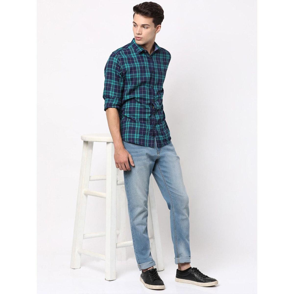 Hardsoda Men Slim Fit Checkered Casual Shirt-men-clothing-shirts-image-6