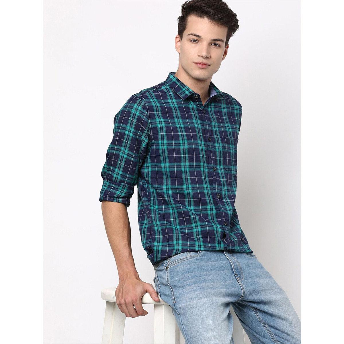 Hardsoda Men Slim Fit Checkered Casual Shirt-men-clothing-shirts-image-7