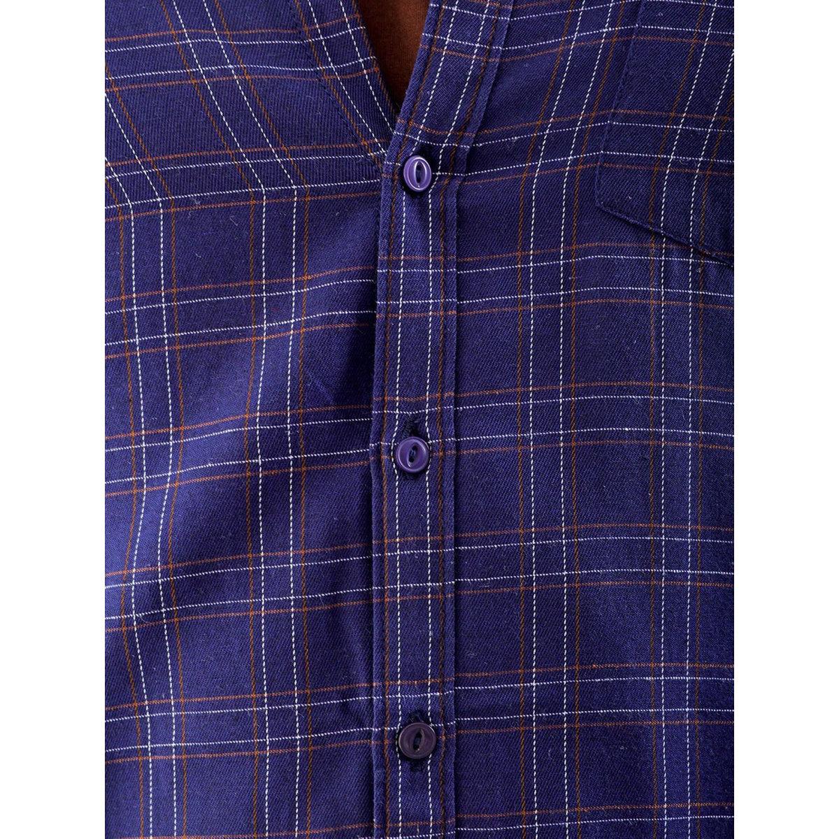 قميص بطبعة مربعات وقصة سليم فيت-men-clothing-shirts-image-2